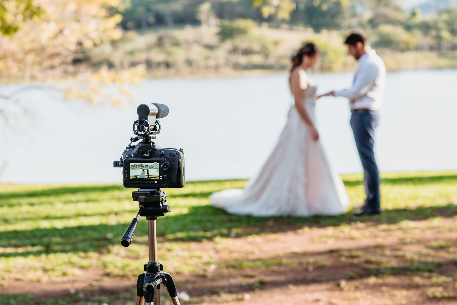 Filming Wedding Online - Social Distancing New Normal Concept